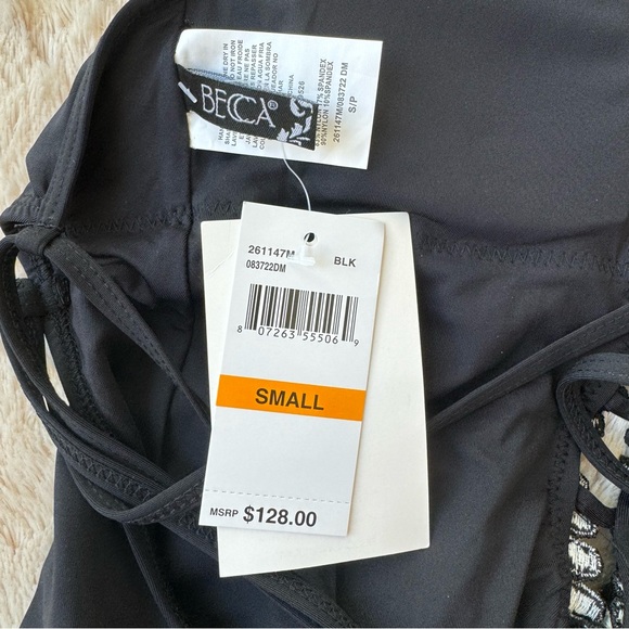 Becca by Rebecca Virtue Delilah Clare Plunge one piece swimsuit black si… - Picture 7 of 11